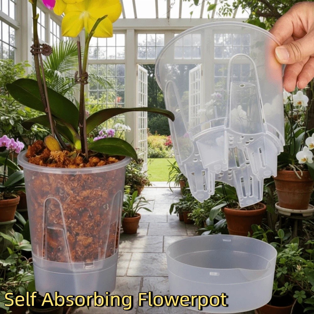 Aloe Vera Pot - Vaso de Plástico Autoirrigável com Armazenamento